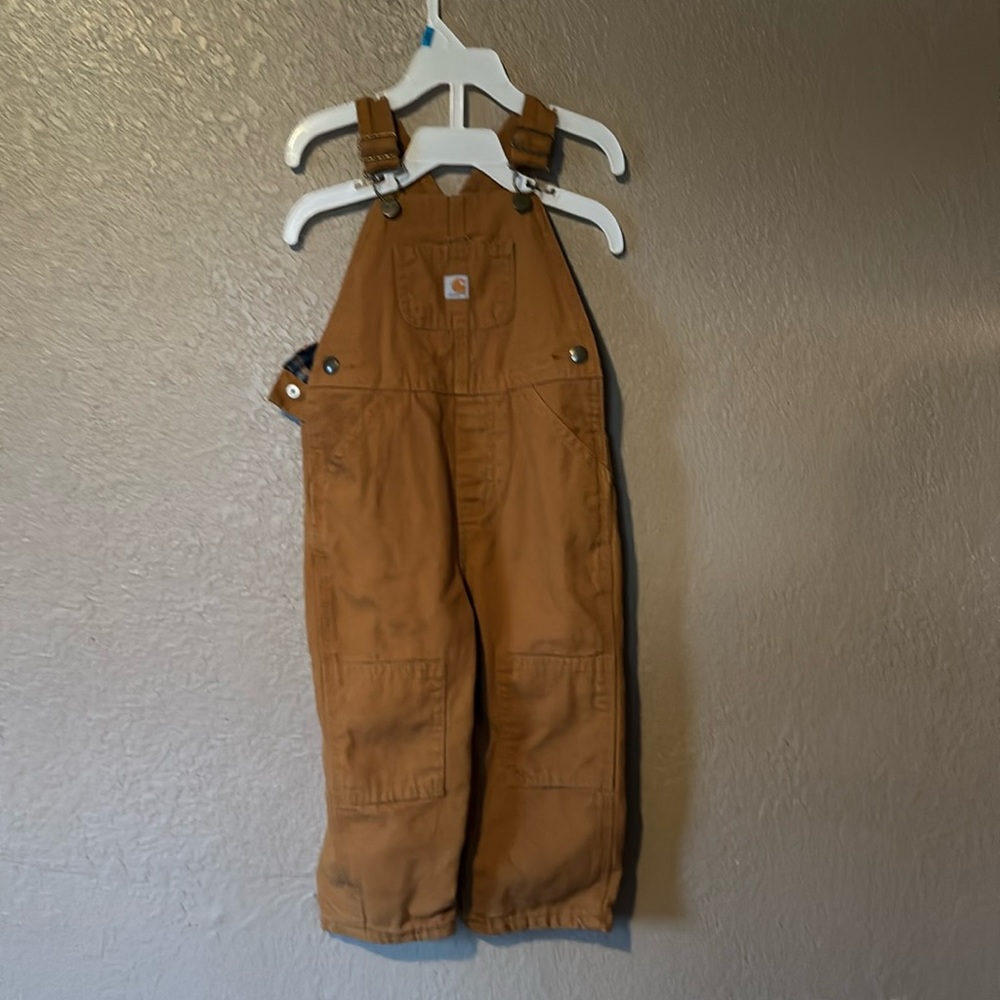 Kids Carhartt lined bibs